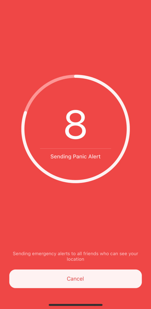 Halloween safety app iSharing Panic Alret